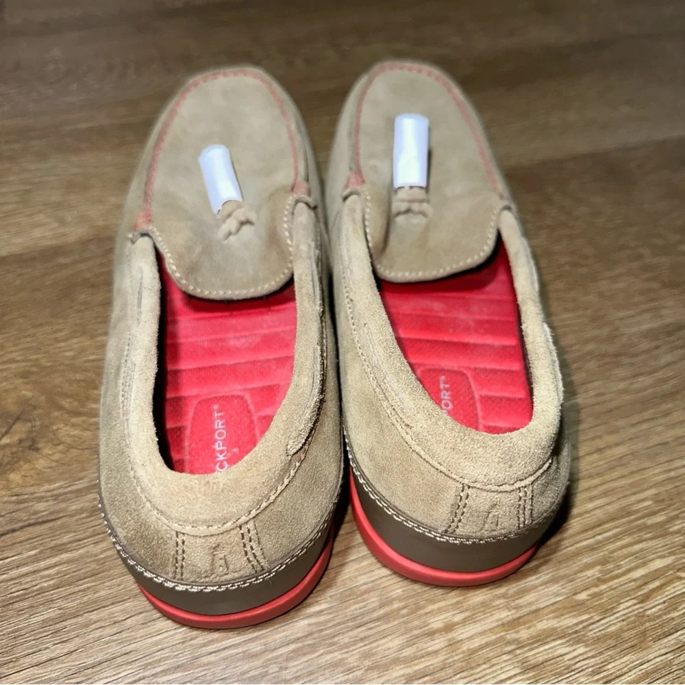 Rockport Malcolm‎ Tassel Loafers Mens 10.5 Tan Suede Slip On Comfort New